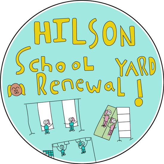 Children playing on the renewed Hilson school yard